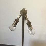 Lampe carrée en laiton chromé, 1970