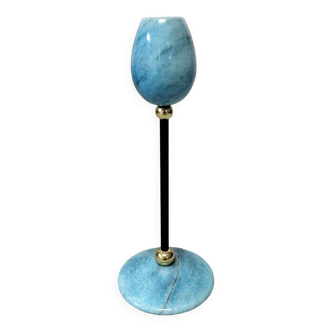 Bougeoir en marbre bleu