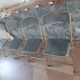 Lot de 4 chaises  pliantes - dossier et assise vert d'eau - structure métal doré -Chaisor