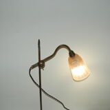 Lampe art-déco articulée laiton pâte de verre