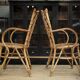 Pair of chairs in rattan 1960 by Louis Sognot