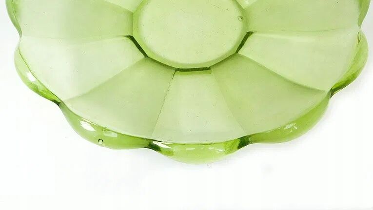 B9M Huta Hortensja green fruit platter no. 324