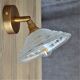 Articulated wall lampshade, satin metal stand
