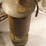 Old miner's lamp with baccarat glass