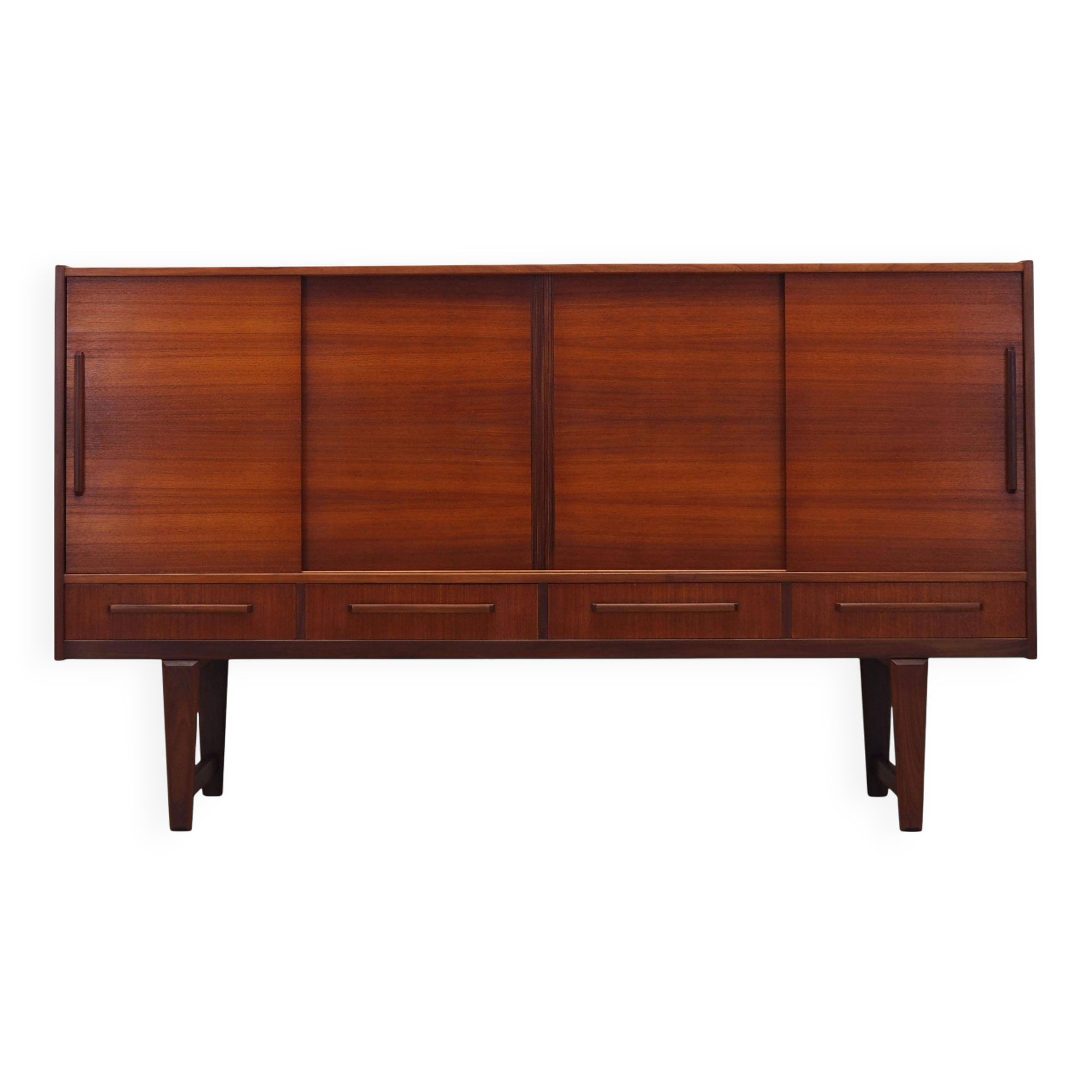 Teak highboard, Danish design, 1960s, manufacturer: PMJ Viby J