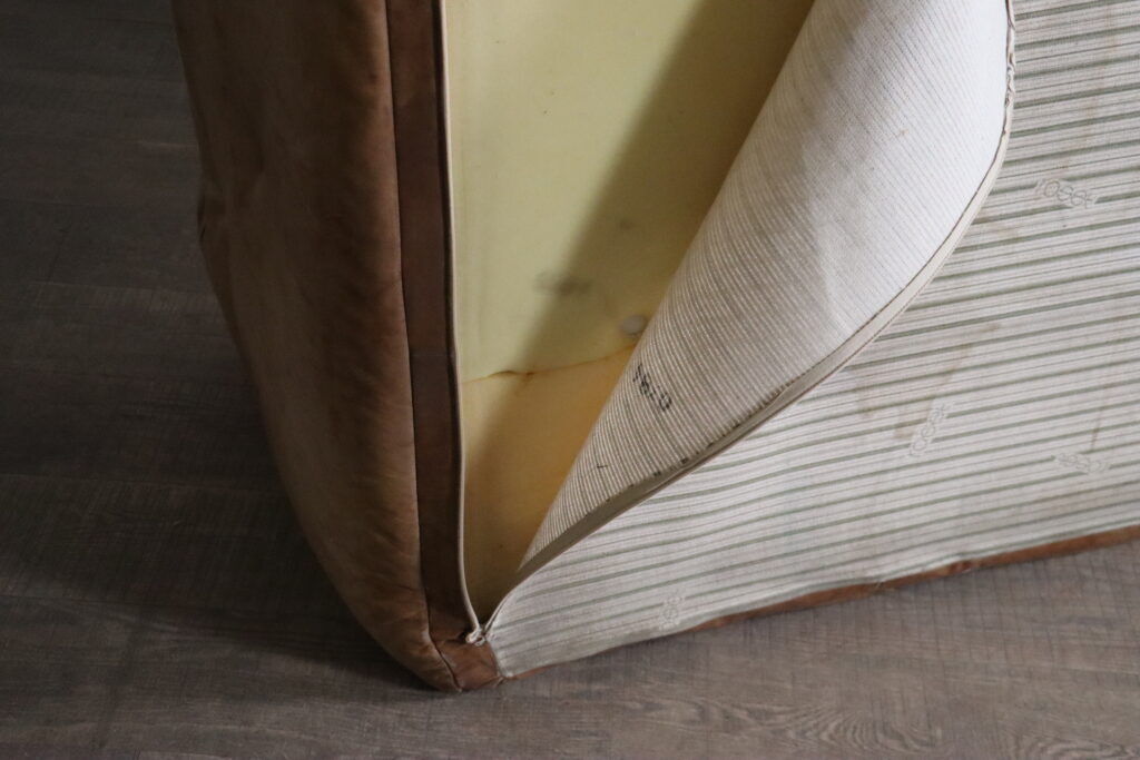 Canapé Sloop Ligne Roset par Michel Ducaroy en cuir cognac, années 1970