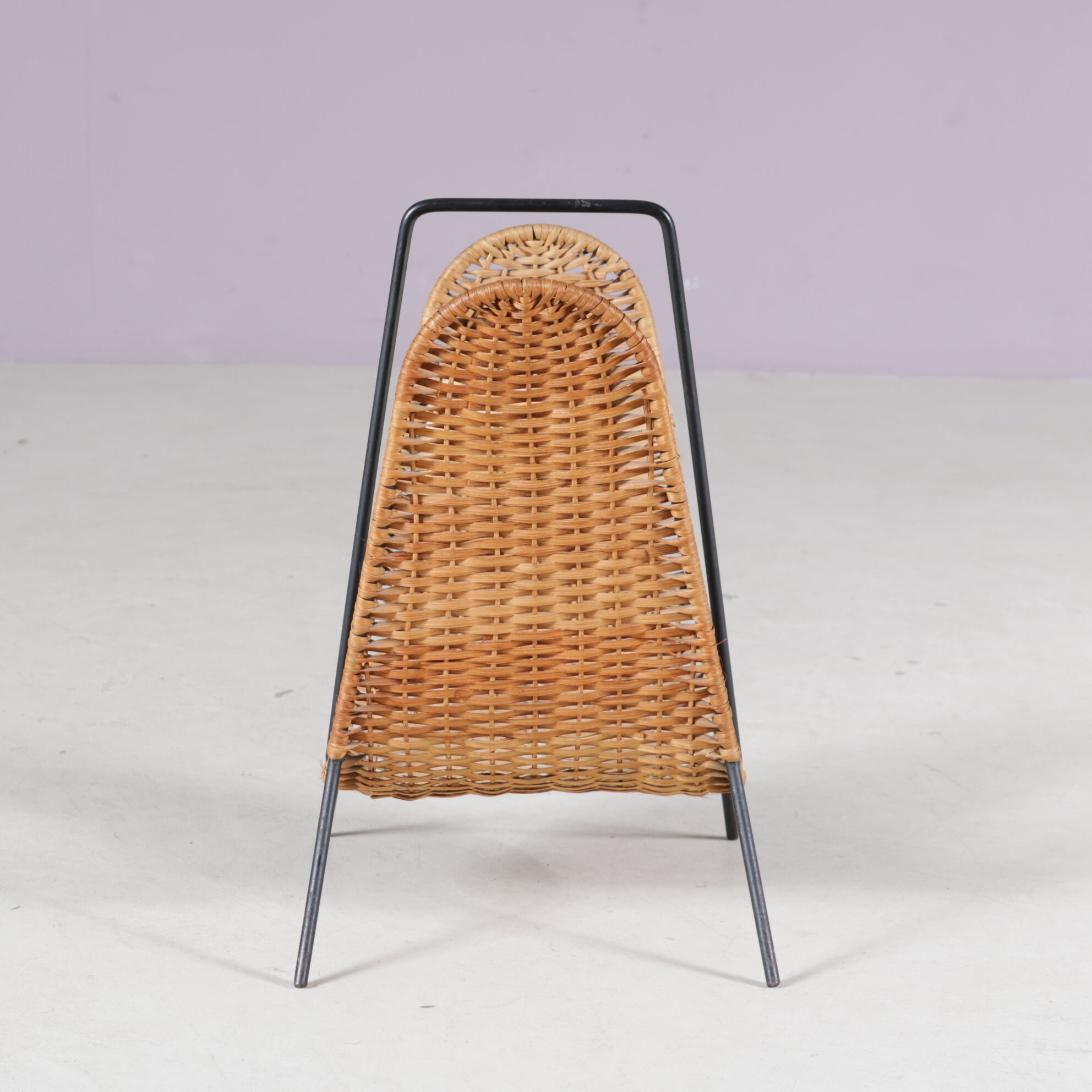 1950s Carl Auböck attributed magazine holder from Denmark