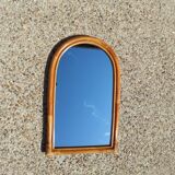 Miroir en rotin vintage