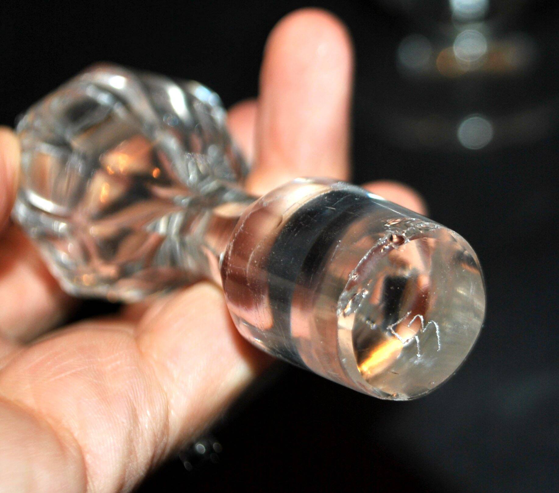 Massenet wine carafe in Saint-Louis cut crystal size 4147 H35