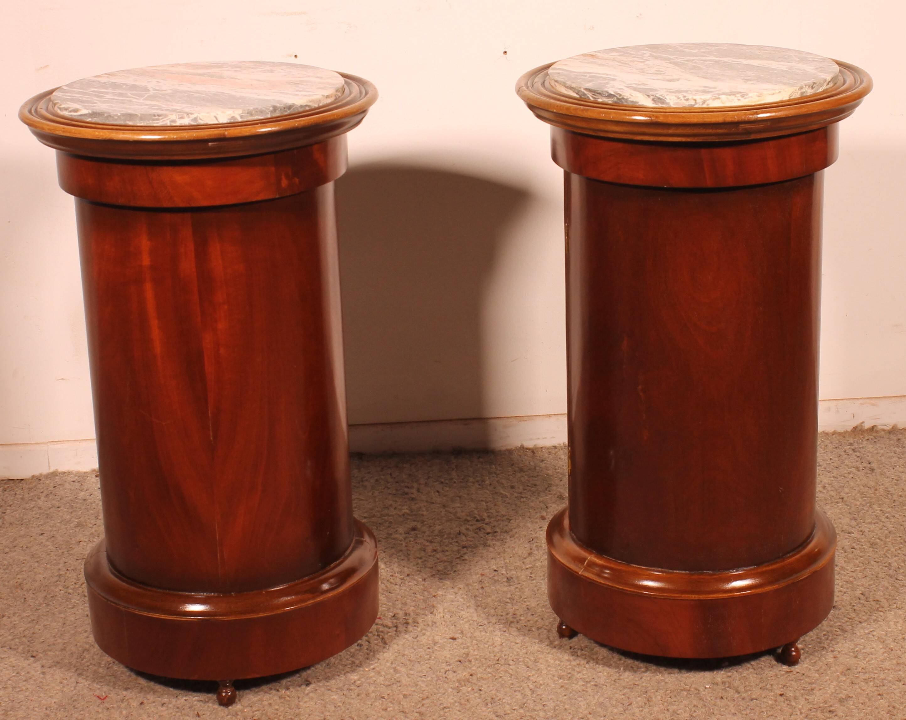 pair of somnos in mahogany