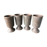 Set of 4 cups in stoneware