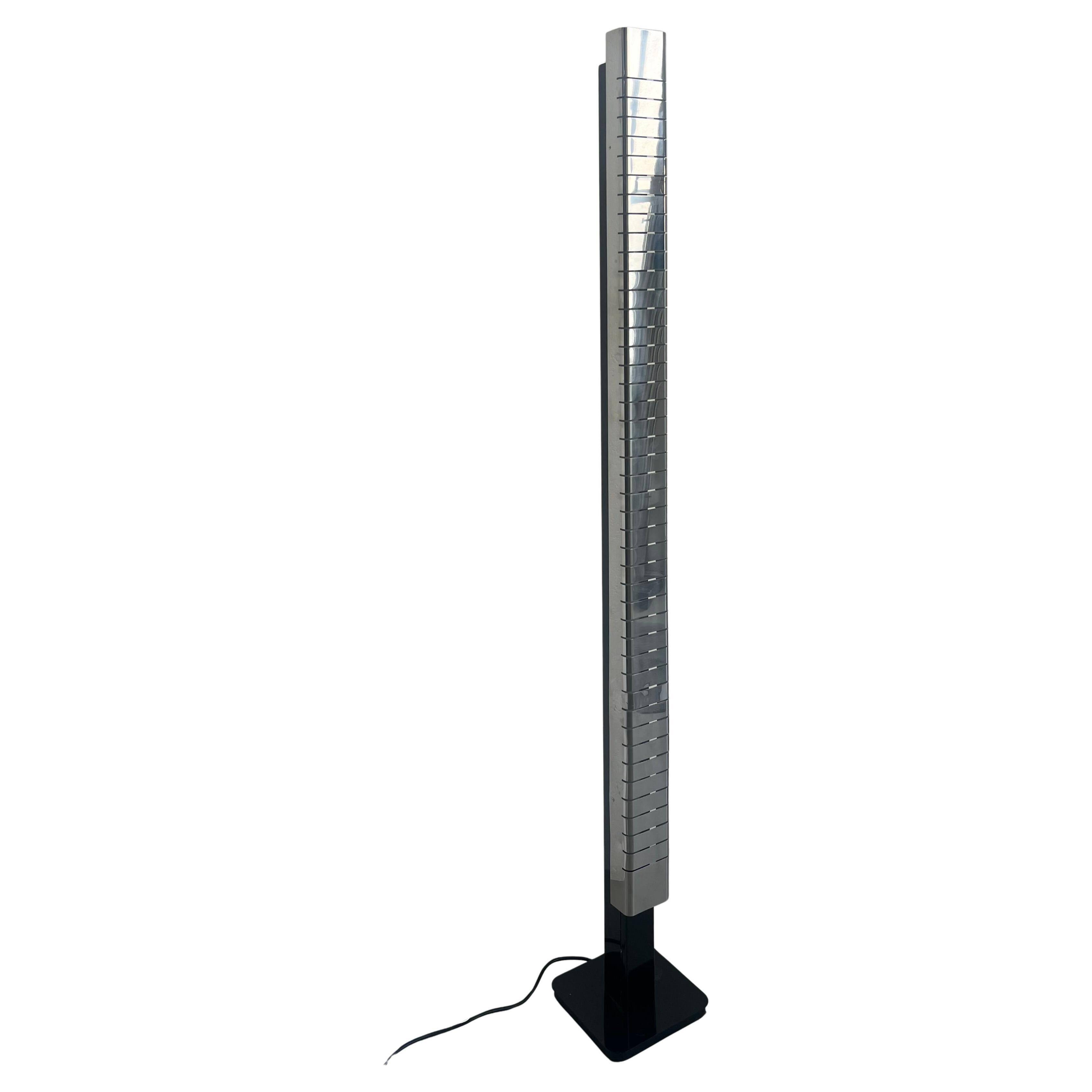 Italian Mid-Century Lamperti Floor Lamp, Sculpted in Chrome, 1960s