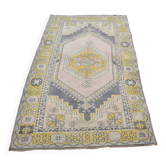 Anatolian Light Pink & yellow Vintage Rug sku 3574