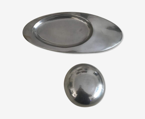 tray and ball stainless steel free form 70s