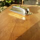 Butter maker in metal and glass