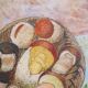 Oil painting still life signed and dated, painted on board with frame B8
