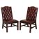 Pair of vintage leather Chesterfield accent chairs