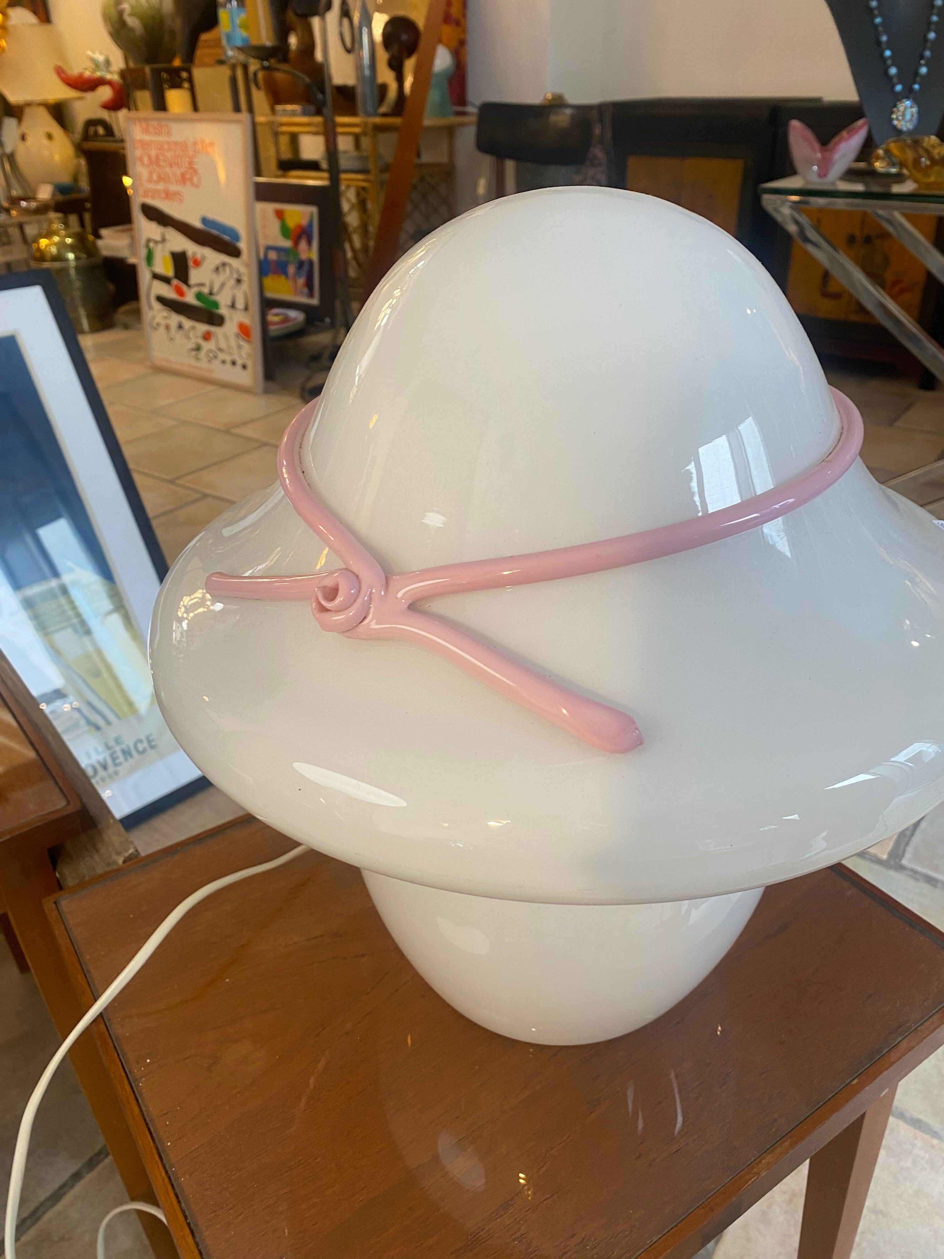 Opline lamp and vintage pink bow