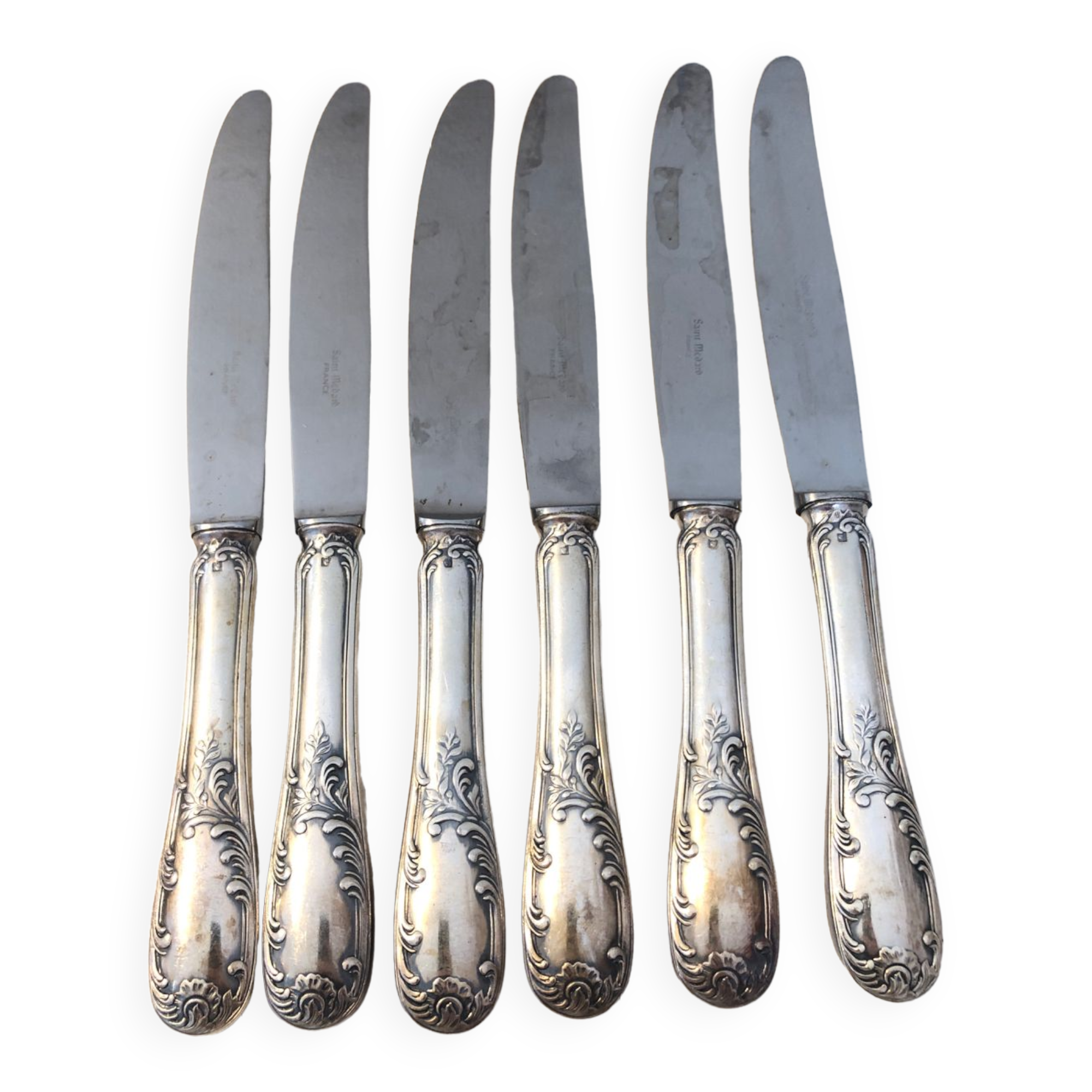 6 Saint Medard knives, 1900