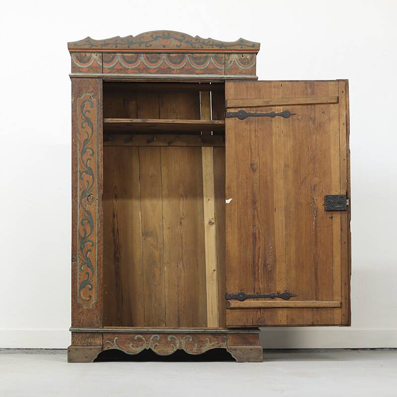Folk art painted bridal wardrobe