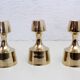 Set of 3 Scandinavian brass candle holders