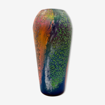 Vase en verre soufflé style art déco  V.M Delet