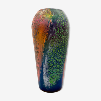 Large blown glass vase - art deco style - V.M Delet