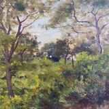 HSP painting "Forest Edge" by Léon Benoit (19th-20th century)