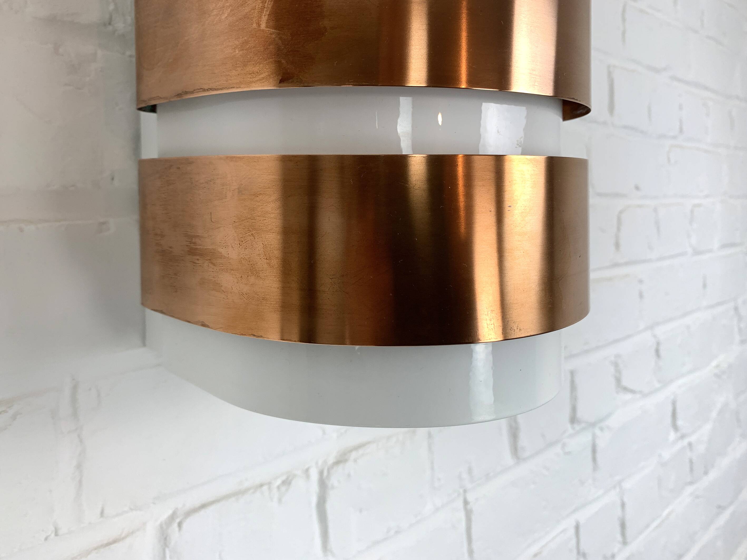 V-155 wall lamp Hans-Agne Jakobsson AB Markaryd, Sweden, copper, 1960s