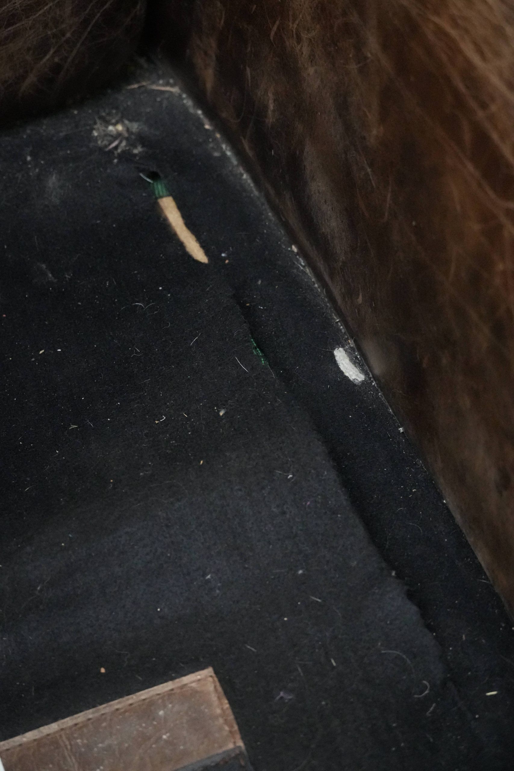 Very comfortable set of two vintage cowhide leather armchairs