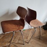 Set of 2 Pagholz Pagwood chairs 1960-1970