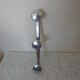Chromed metal coat rack 3 circular hooks