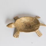 Ashtray / empty turtle brass pockets