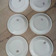 6 vintage Moulin des Loups dessert plates