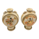 Pair of Japanese earthenware gourd vases from Satsuma