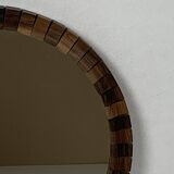 Pair of Danish midcentury teak rosewood cube mirrors, 1960s