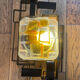Brutalist wall sconce Murano glass