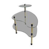 Etagere with 3 glass plates, kidney shape, 1950s