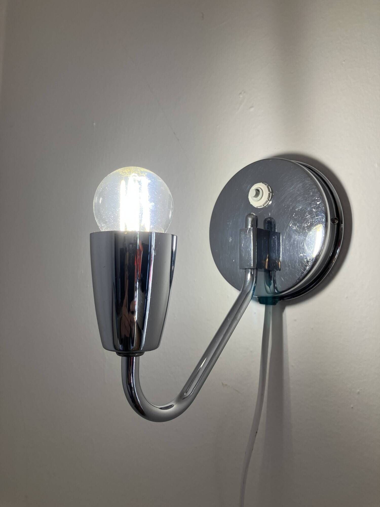 Functionalist Wall Lamp by Zukov, Czechoslovakia, 1940s
