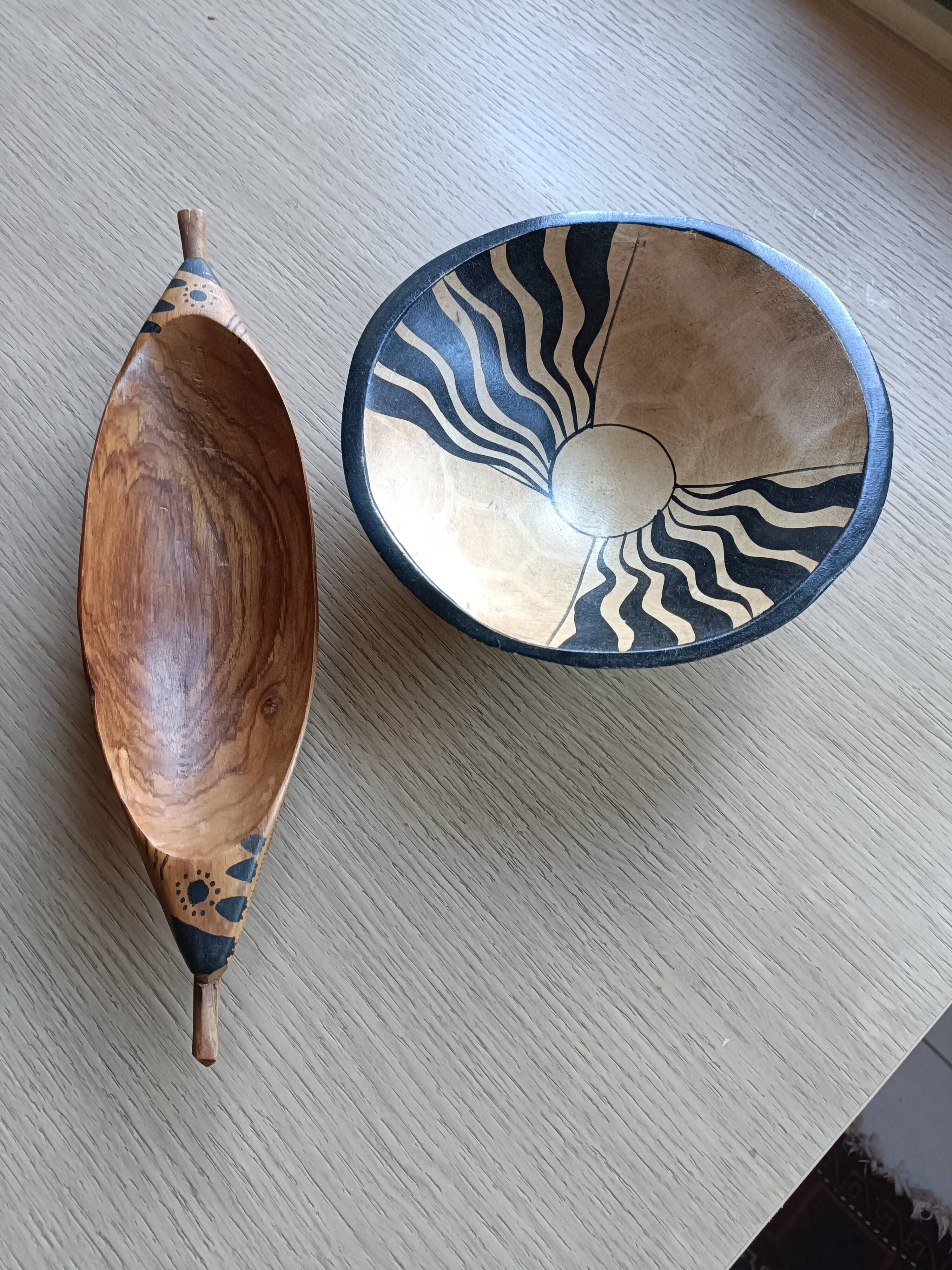 Two ethnic wooden cups