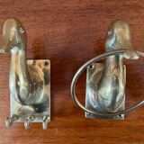 Duo of bronze towel rails