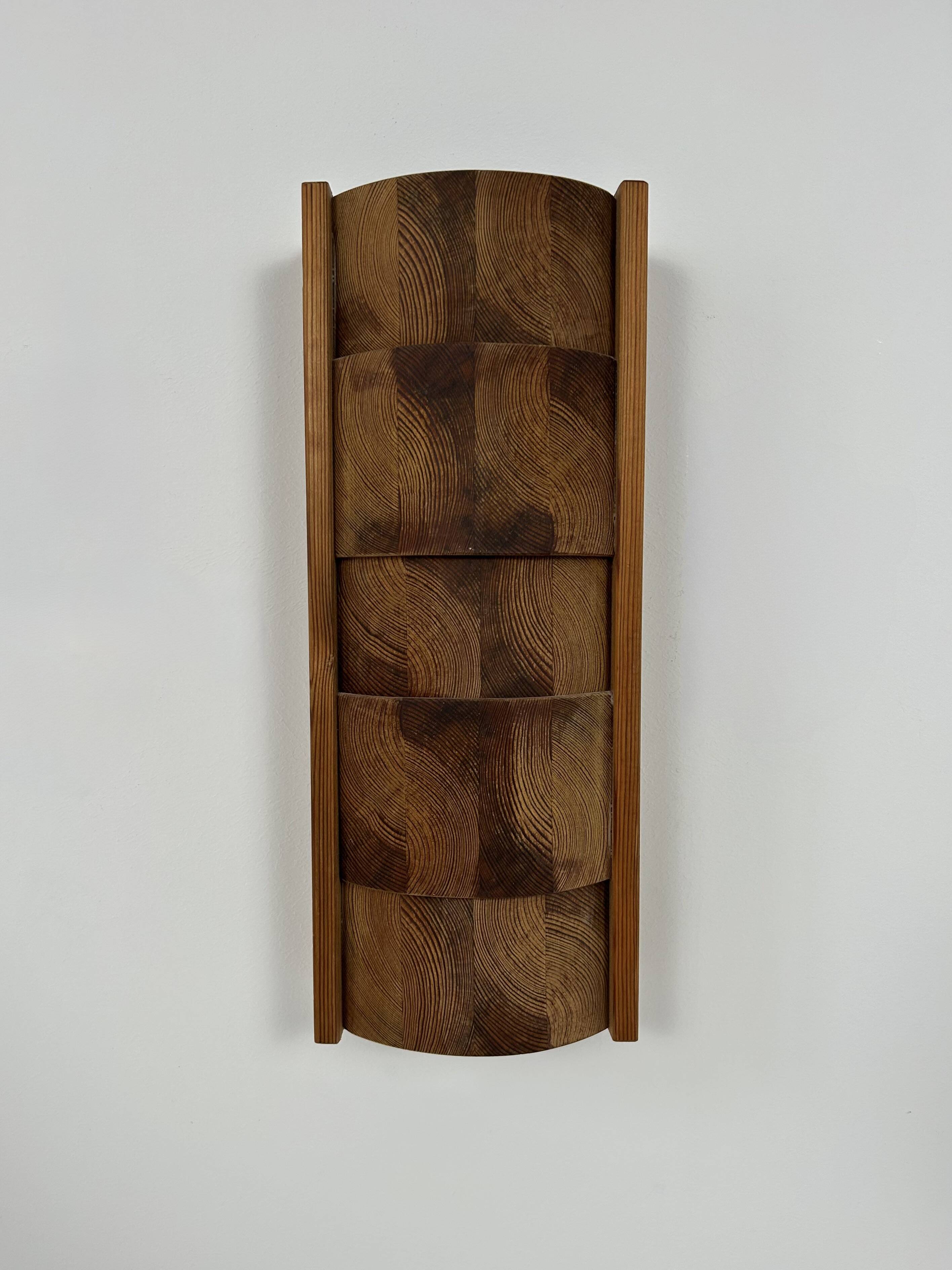 Vintage XL wall light, pin, suede, 1970