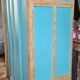 Parisian wardrobe door rising oak raw lagoon color raw interior ouate fabrics
