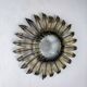 Spanish sunburst foliage ceiling light fixture in gilt iron, 1960s