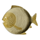 Plate barbotine fish attributed to Vallauris