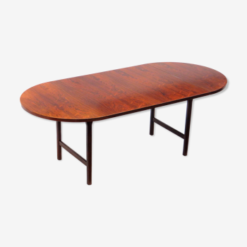 Oval extendable drop-leaf dining table, conference table made of high quality brazilian rio rosewood