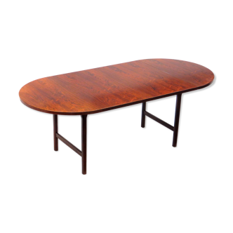 Oval extendable drop-leaf dining table, conference table made of high quality brazilian rio rosewood