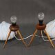 1960s pair of table lamps by uluv , czechoslovakia