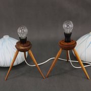 Paire de lampes de table des années 1960 par uluv, tchécoslovaquie