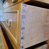 Mahogany commode with mahogany veneer from the Louis XVI period - late 18th century.